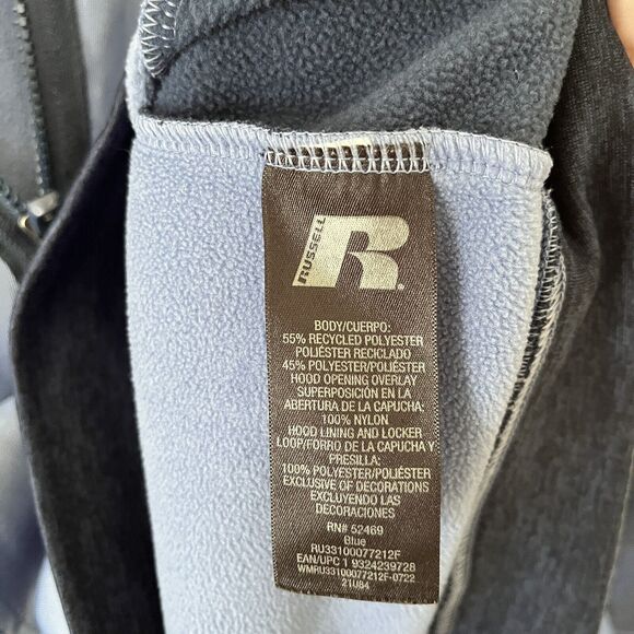 Russel Boys Blue Orange Half Zip Hoodie Sweatshirt - Large 10/12 - Picture 5 of 5